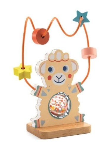 Djeco Drewniana Grzechotka Owieczka +12m