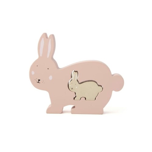 Trixie Baby Puzzle Króliczek Drewniane 2 el 18m+