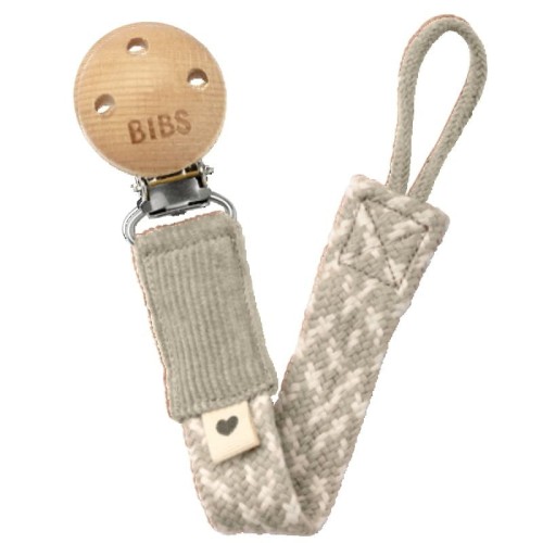 Bibs Zawieszka do smoczka Organic Cotton 2w1 Sand/Ivory