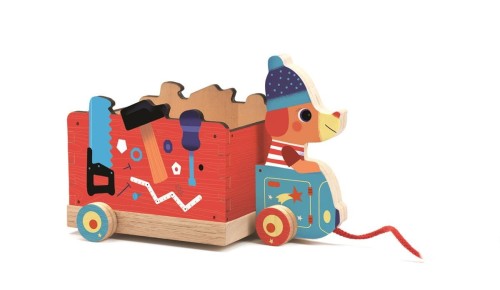 Djeco Drewniana Ciągniona Zabawka Jo Truck 18m+