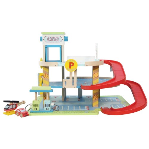 Le Toy Van Wielopoziomowy Garaż Drewniany Le Grand Garage 3+