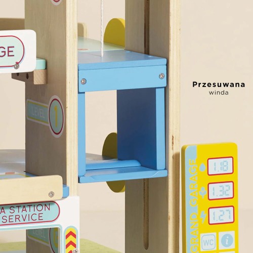 Le Toy Van Wielopoziomowy Garaż Drewniany Le Grand Garage 3+