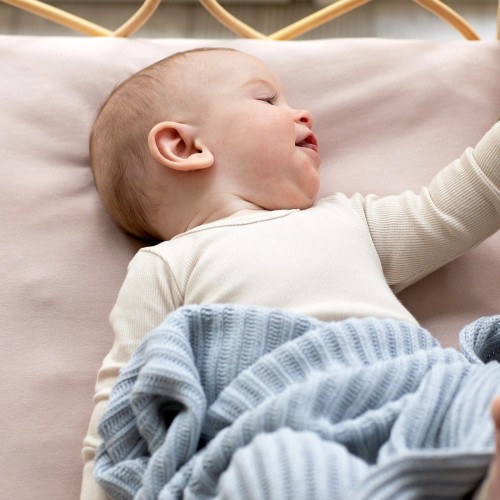 Poofi Prześcieradło Organic&Color Piwoniowe 70×140 cm