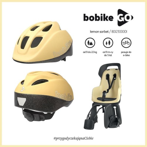 Bobike Kask dziecięcy Go  size XS - LEMON