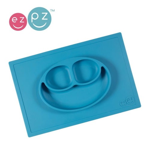 EZPZ Mini Mat Talerzyk z Podkładką 2w1 MatNiebieski