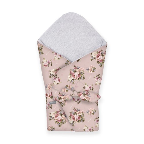 Beztroska Rożek bawełniany welurowy Róże 0+