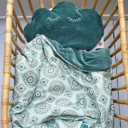 Pink no more Koc welurowy Mosaic 80x100cm