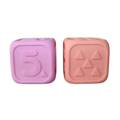 Jellystone Designs Kostki Edukacyjne Guma Balonowa/Brzoskwiniowa 12+ m