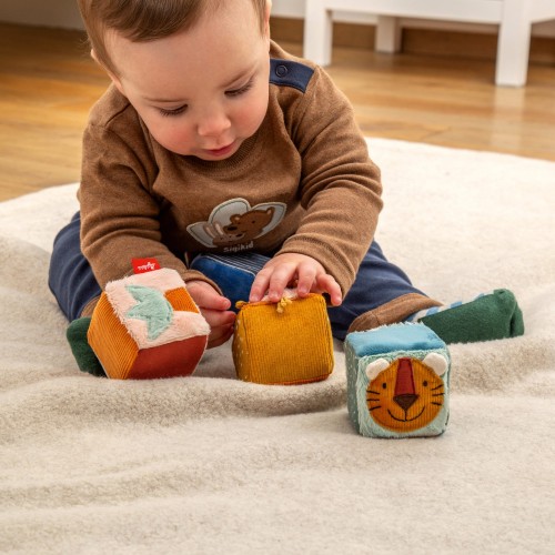 Sigikid Miękkie Kostki Sensoryczne 4 szt. 3m+