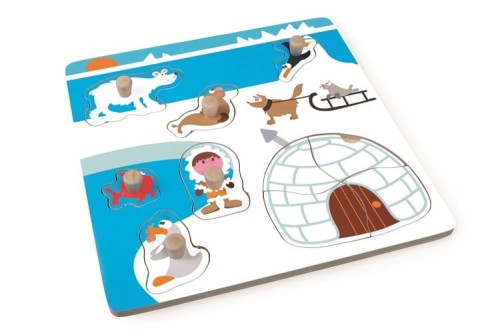Scratch Puzzle z uchwytem Eskimos 18m+