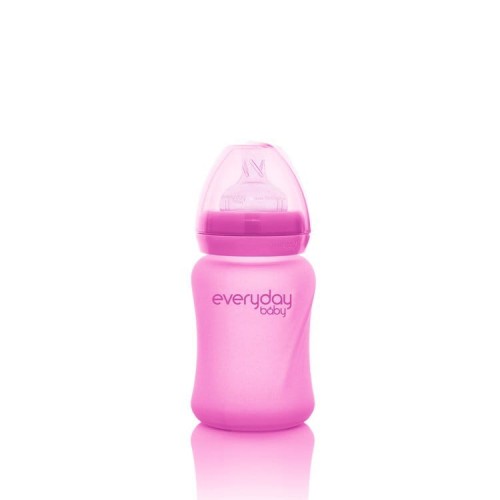 Everyday Baby Szklana Butelka Reagująca na Temperaturę 150 ml S - Wiśniowa