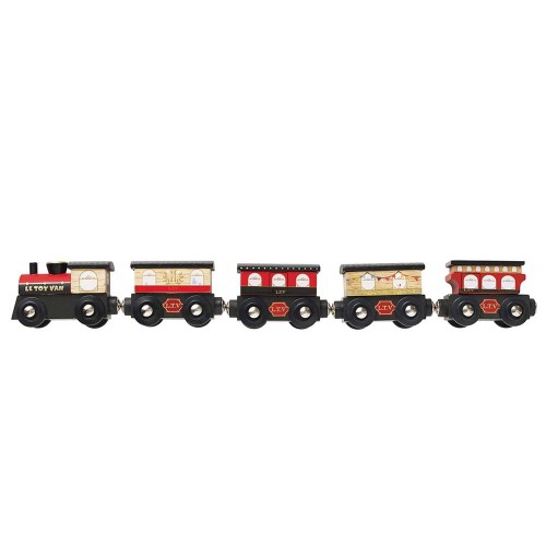 Le Toy Van Pociąg Royal Express Drewniany z Wagonami 3+