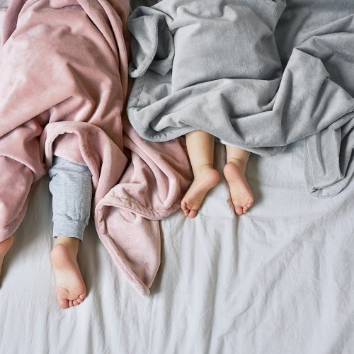 Poofi Kocyk Minky srebrzysty szary 75x95cm