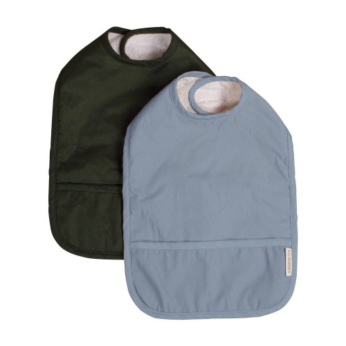 Filibabba Śliniak iWodoodporne 2 szt. Powder Blue/Dark Green