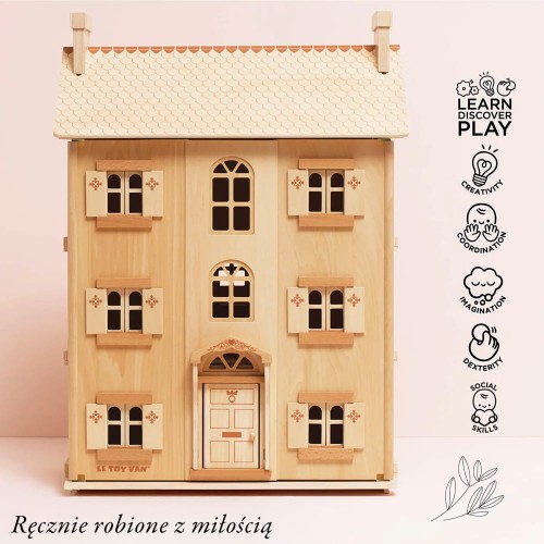 Drewniany domek dla lalek – naturalna zabawka | Le Toy Van