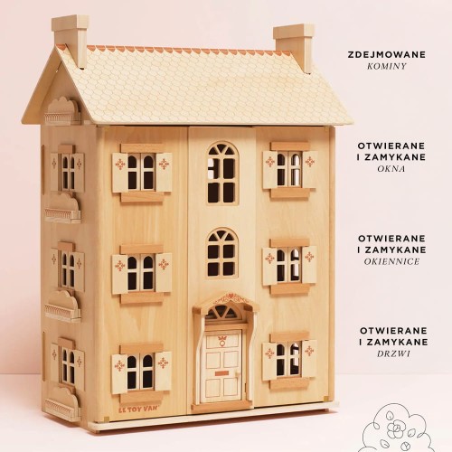 Drewniany domek dla lalek – naturalna zabawka | Le Toy Van