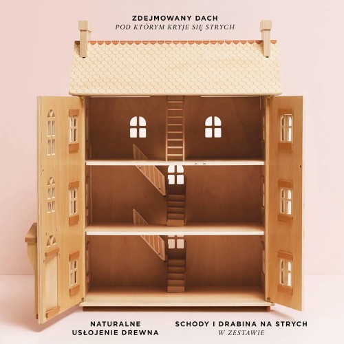 Drewniany domek dla lalek – naturalna zabawka | Le Toy Van