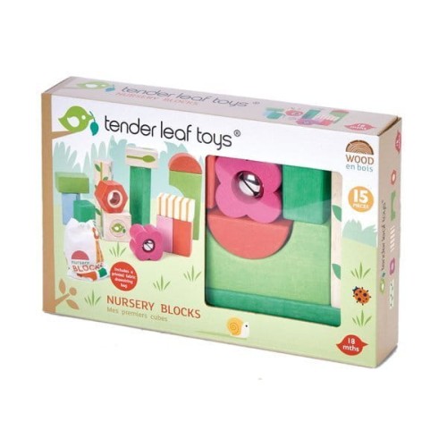Tender Leaf Toys Drewniane Klocki 12el Kalejdoskop 1+