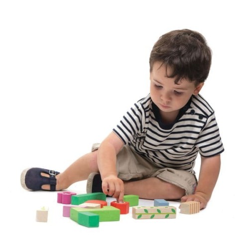 Tender Leaf Toys Drewniane Klocki 12el Kalejdoskop 1+