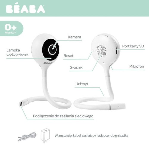 Beaba ZEN Connect Niania Wideo Full HD Wi-Fi Biała