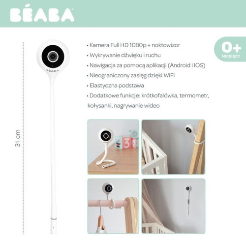 Beaba ZEN Connect Niania Wideo Full HD Wi-Fi Biała