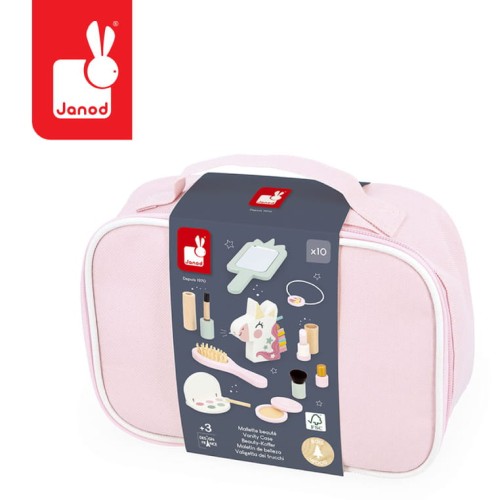 Janod Kosmetyczka Mała Miss Jednorożec 10 akc. 3+