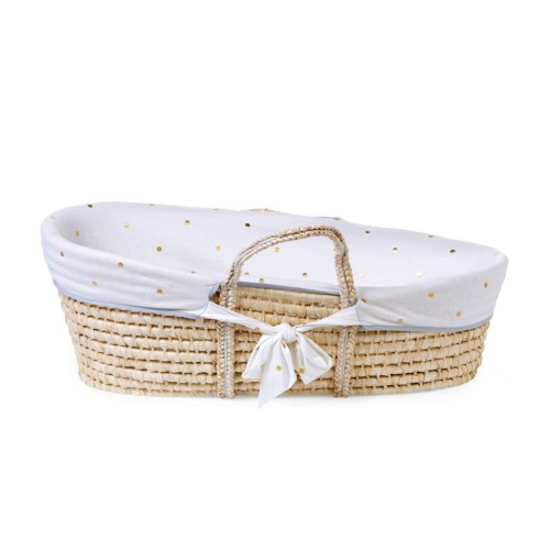 Childhome Kosz Mojżesza Basic Gold Dots 0+ | Materacyk