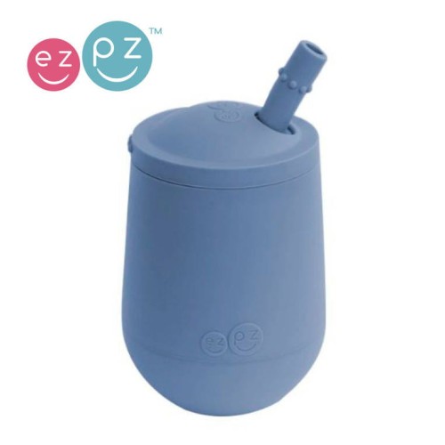 EZPZ Mini Cup Kubek Treningowy ze Słomką 12m+ Indigo