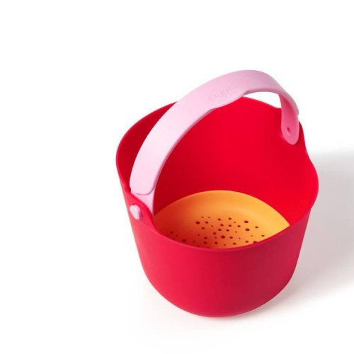 Quut Wiaderko z sitkiem Bucki Cherry+Pink 10m+