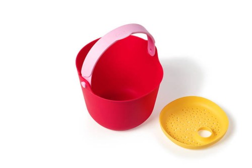 Quut Wiaderko z sitkiem Bucki Cherry+Pink 10m+