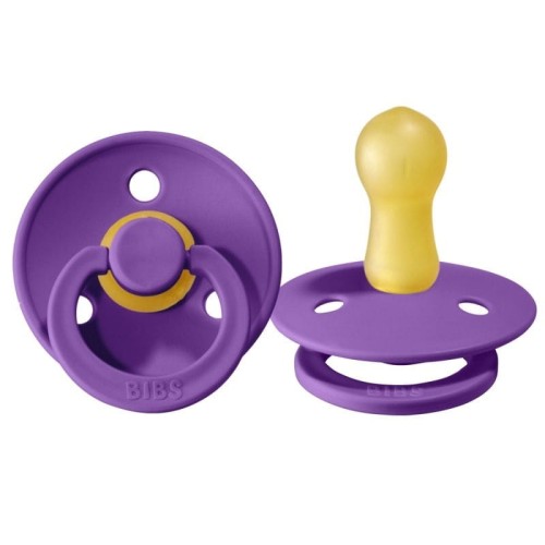 Smoczek BIBS Kauczuk S Fioletowy - Naturalny 0+ | BIBS