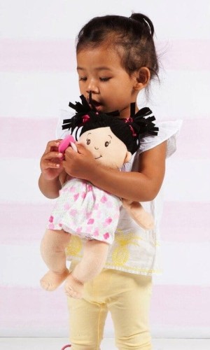 Manhattan Toy Lalka bobas brunetka ze smoczkiem 38 cm