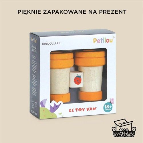 Le Toy Van Drewniana Lornetka Kalejdoskop Sensoryczna 18m+