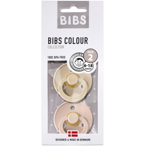 Smoczek uspokajający BIBS M kauczuk Vanilla & Blush 2-pak 6-12 m.