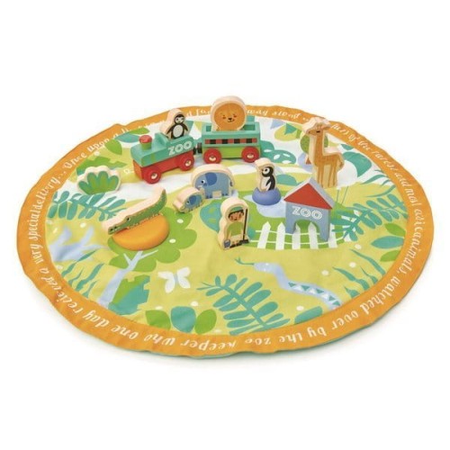 Tender Leaf Toys Mata Safari z drewnianymi zwierzątkami 12+ m