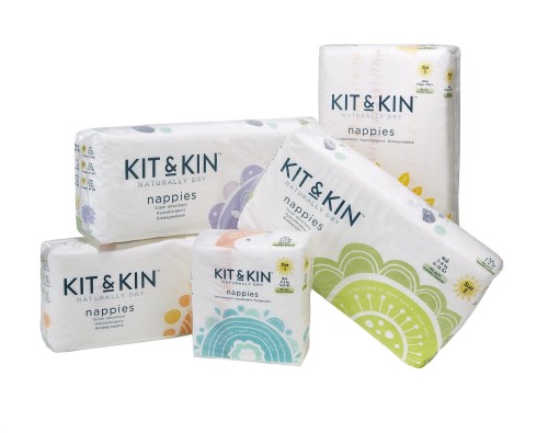 Kit and Kin Pieluszki Maxi 7-11kg Giraffe/Hippo 34szt.