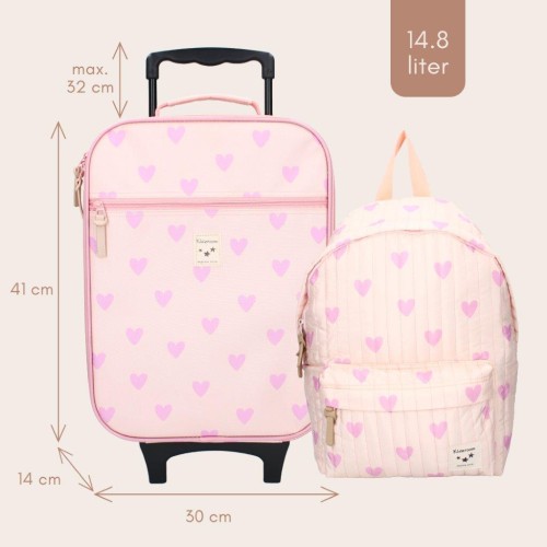 KIDZROOM  Walizka dla dzieci Magical Heart pink