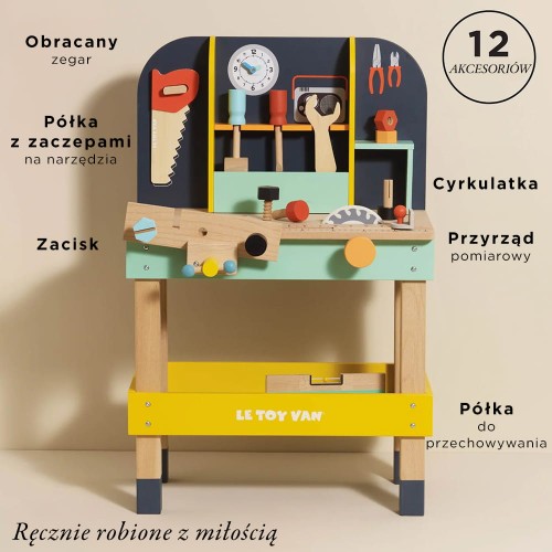 Le Toy Van Drewniany Warsztat Alexa Narzędzia 3+