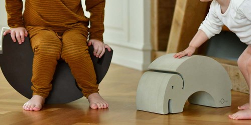 Słoń S Sand Grey zabawka sensoryczna ruchowa balans dla dzieci bObles
