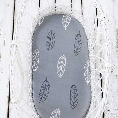 Sleepee Prześcieradło do gondoli We Care 2-pak 0+ Grey/Piórka