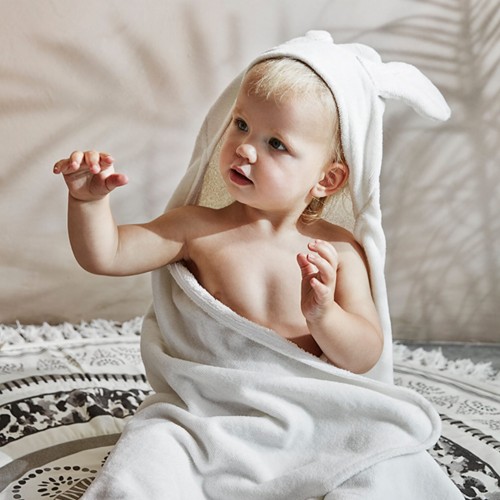 Elodie Details Ręcznik z Kapturkiem Muślin 80×80 cm Bunny