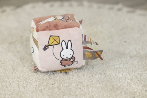 Tiamo Kostka Sensoryczna Miffy Fluffy Pink 0+ | Zabawka Edukacyjna
