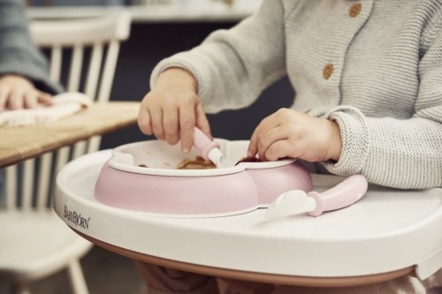 BabyBjörn Talerzyki ze sztućcami Powder Pink