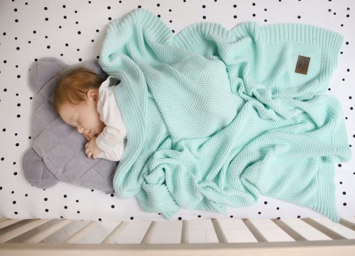 Sleepee Poduszka Miś Welur Royal Baby Denim 30×27