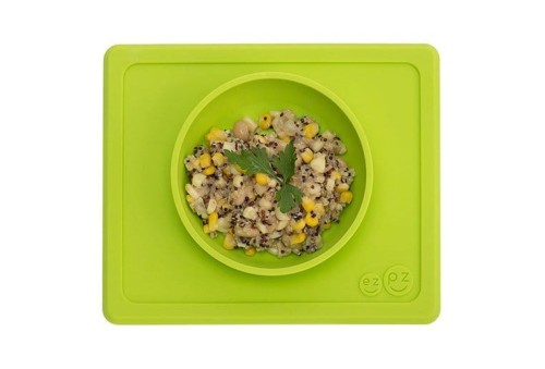 EZPZ Miseczka z Podkładką 2w1 Mini Bowl Zielona