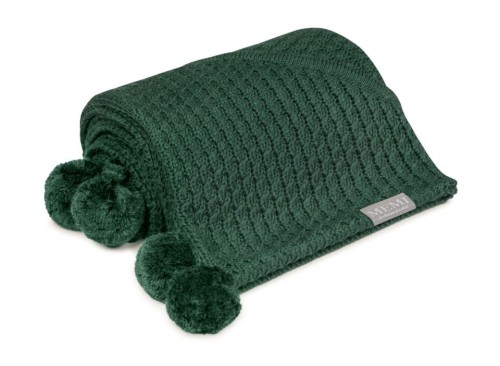 My Memi Kocyk Bambusowy z Kapturkiem 90x90 bottle green