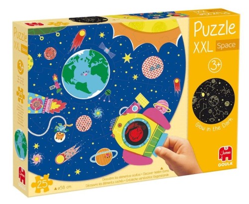 Goula Puzzle XXL Kosmos Świecące w Ciemności 3+