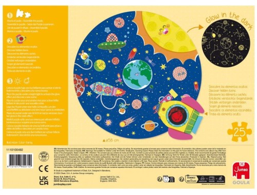 Goula Puzzle XXL Kosmos Świecące w Ciemności 3+