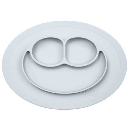 EZPZ Mini Mat Talerzyk z Podkładką 2w1 Pastelowy Szary