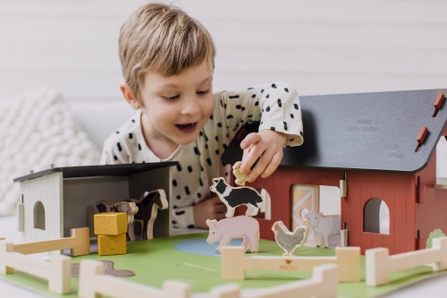 Micki Drewniana Farma z Akcesoriami 12+ el.